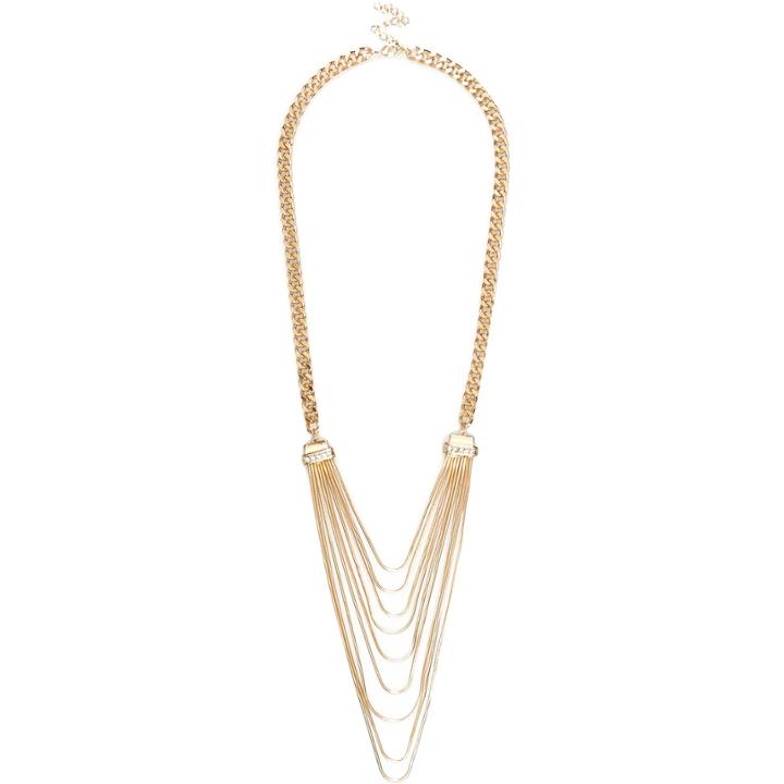 River Island Womens Gold Tone Snake Chain Necklace