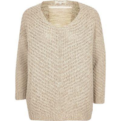 River Island Womens Knit Ladder-back Sweater