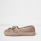 River Island Womens Mesh Embroidered Espadrilles