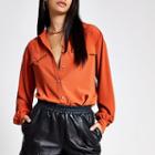 River Island Womens Rust Long Sleeve Utility Shirt