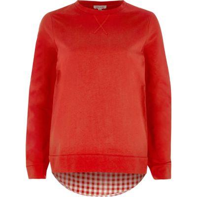 River Island Womens Check Back Layer Top