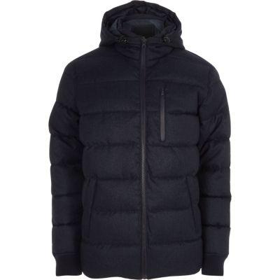 River Island Mens Big And Tall Padded Hooded Jacket