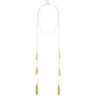 River Island Womens Gold Tone Long Wrap Tassel Necklace