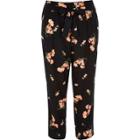 River Island Womens Floral Print Tapered Cropped Pants