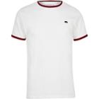 Mens Bellfield White Ribbed T-shirt