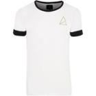 River Island Mens Golden Equation Ringer T-shirt