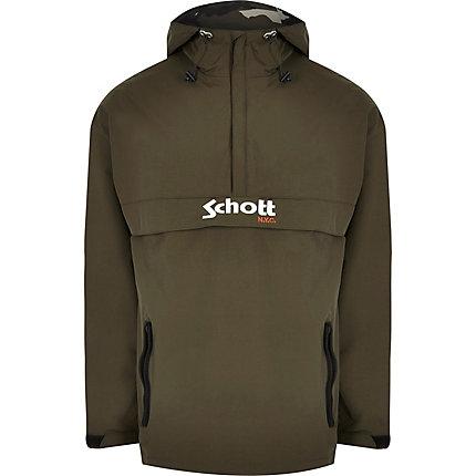 Mens Schott Lightweight Hooded Jacket