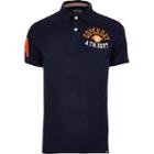 River Island Mens Superdry Embroidered Polo Shirt