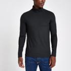 River Island Mens Rib Roll Neck Muscle Fit Top