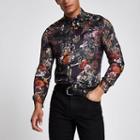 River Island Mens Floral Button-up Shirt