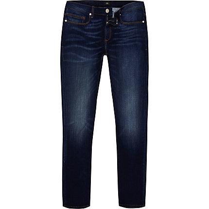 River Island Mens Danny Super Skinny Distressed Jeans