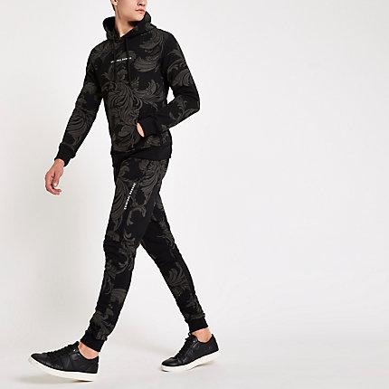 Mens Criminal Damage Baroque Print Joggers