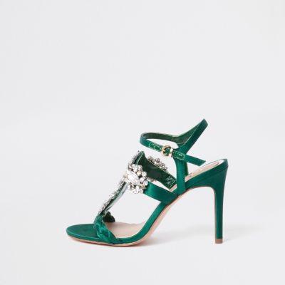 River Island Womens Barely There Jewel Embellished Sandals