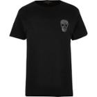 River Island Mensblack Embellished Skull T-shirt