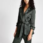 River Island Womens Belted Ruched Sleeve Blazer