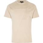 River Island Mens Block Mesh Trim T-shirt