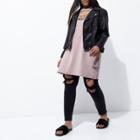 River Island Womens Plus Slash Front Oversized Dress