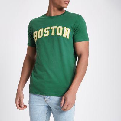 Mens Schott 'boston' Print T-shirt
