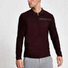 River Island Mens Maison Riveria Tape Knitted Polo Shirt