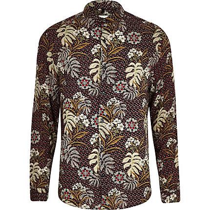 River Island Mens Big And Tall Floral Shirt