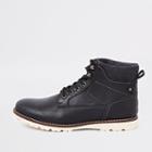 River Island Mens Faux Leather Lace-up Work Boots