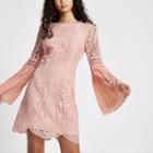 River Island Womens Lace Embroidered Dress