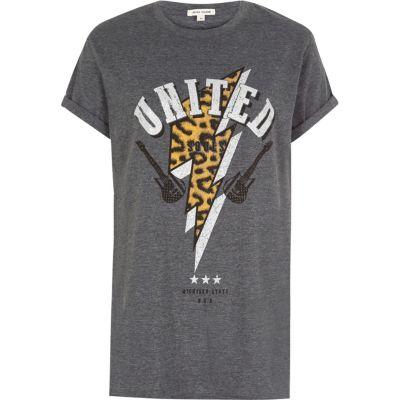 River Island Womens Leopard Print Band T-shirt