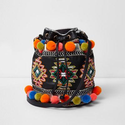 River Island Womens Leather Embellished Duffle Bag