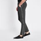 River Island Mens Skinny Fit Smart Tape Pants