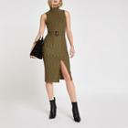 River Island Womens Textured High Neck Bodycon Dress