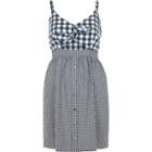 River Island Womens Gingham Knot Front Slip Cami Dress