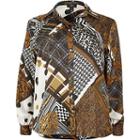 River Island Womens Plus Chain Print Long Sleeve Shirt