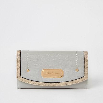 River Island Womens Glitter Trim Fold Over Purse