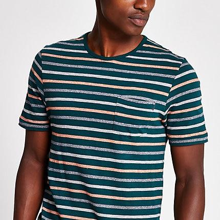Mens Jack And Jones Stripe Print T-shirt