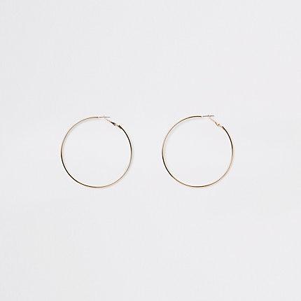 River Island Womens Gold Color Hoop Earrings