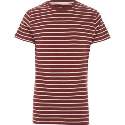 Mens Bellfield Stripe Crew Neck T-shirt