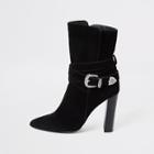 River Island Womens Suede Western Heeled Boots