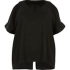 River Island Womens Plus Cold Shoulder Back Split Top