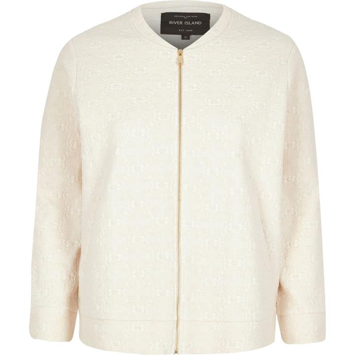 River Island Womens Jacquard Jersey Bomber Jacket