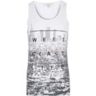 River Island Menswhite West Coast Life Print Vest
