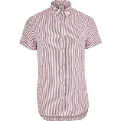 River Island Mens Big And Tall Stripe Short Sleeve Shirt