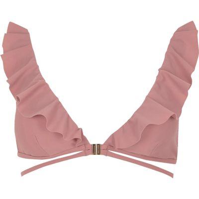 River Island Womens Frill Strappy Bikini Top