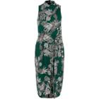 River Island Womens Floral Print High Neck Midi Dress