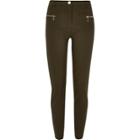 River Island Womens Twill Skinny Zip Pants