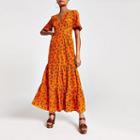 River Island Womens Star Print Button Front Maxi Dress