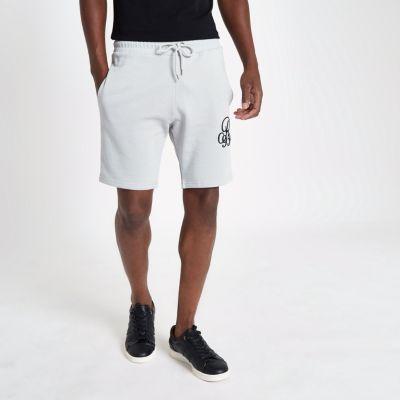 River Island Mens Embroidered Slim Fit Shorts