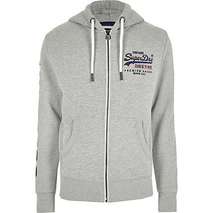 River Island Mens Superdry Zip Up Hoodie