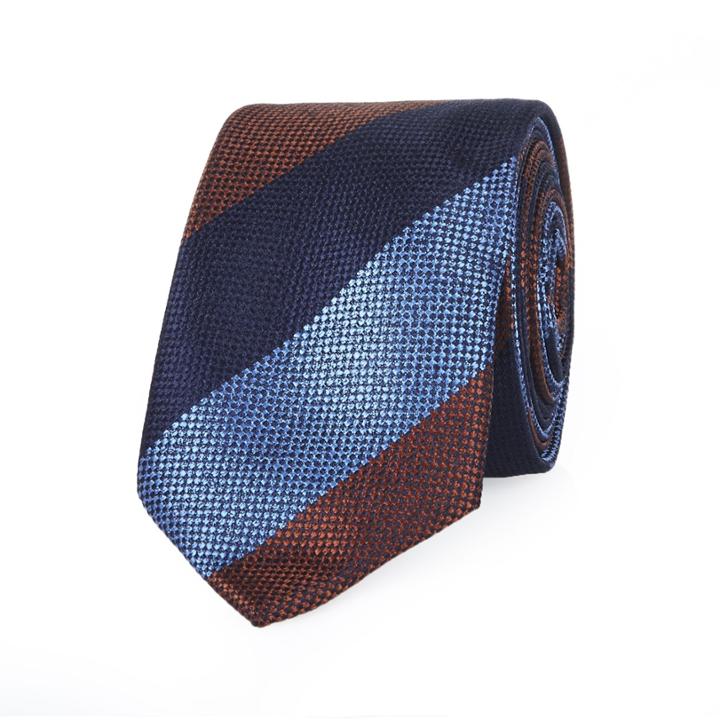 River Island Mensblue Wide Stripe Tie