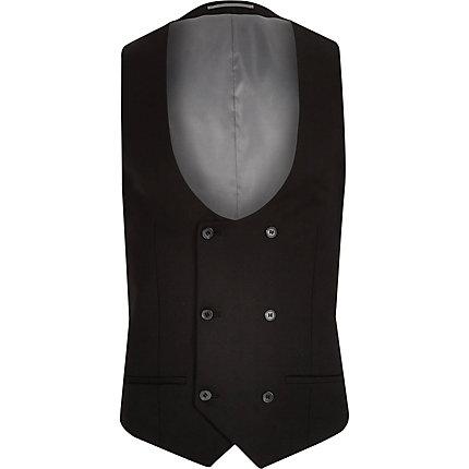 River Island Mens Big And Tall Double Breast Waistcoat