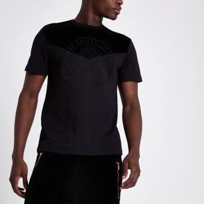 River Island Mens Embroidered Slim Fit T-shirt